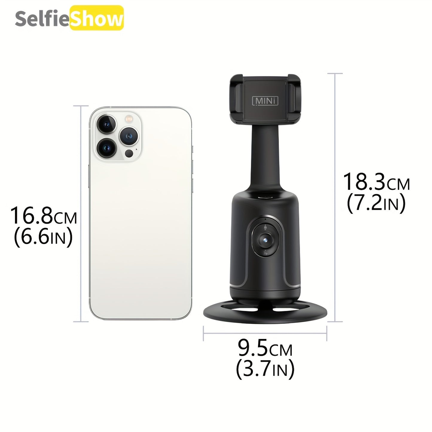 🤳 Trépied & Selfie Stick 360° LS SHOP – Suivi Automatique du Visage