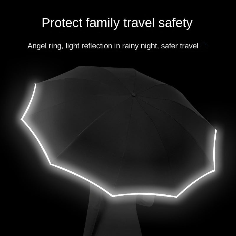 🌂 LS SHOP – Parapluie Réversible Automatique Compact Bleu Saphir – Imperméable, Protection UV, Design Pliant Élégant avec Double Armature et Système de Verrouillage Sécurisé pour le Soleil et la Pluie