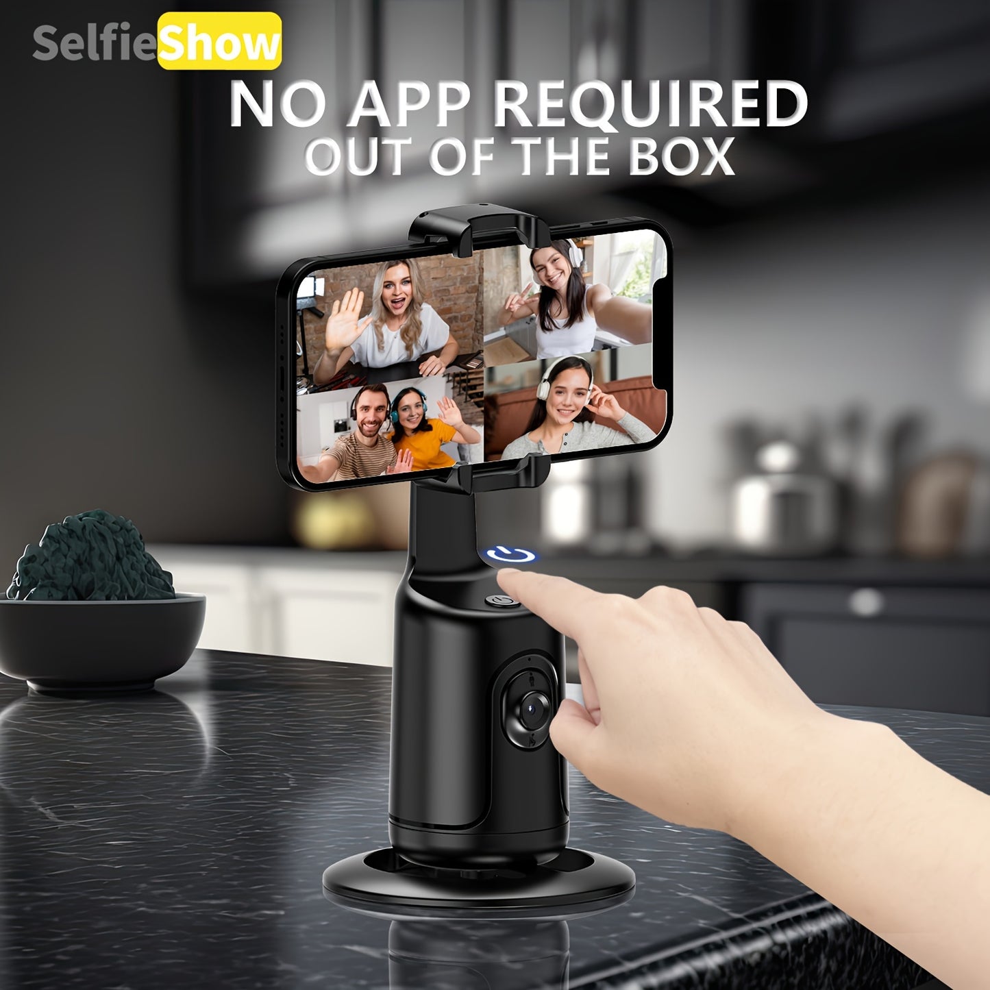 🤳 Trépied & Selfie Stick 360° LS SHOP – Suivi Automatique du Visage