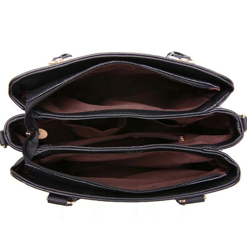 Sac à Main pour Femmes – Tote en PU Cuir avec Pompon et Broderie, Sac à Poignée, Bandoulière et Crossbody, Style Simple et Élégant