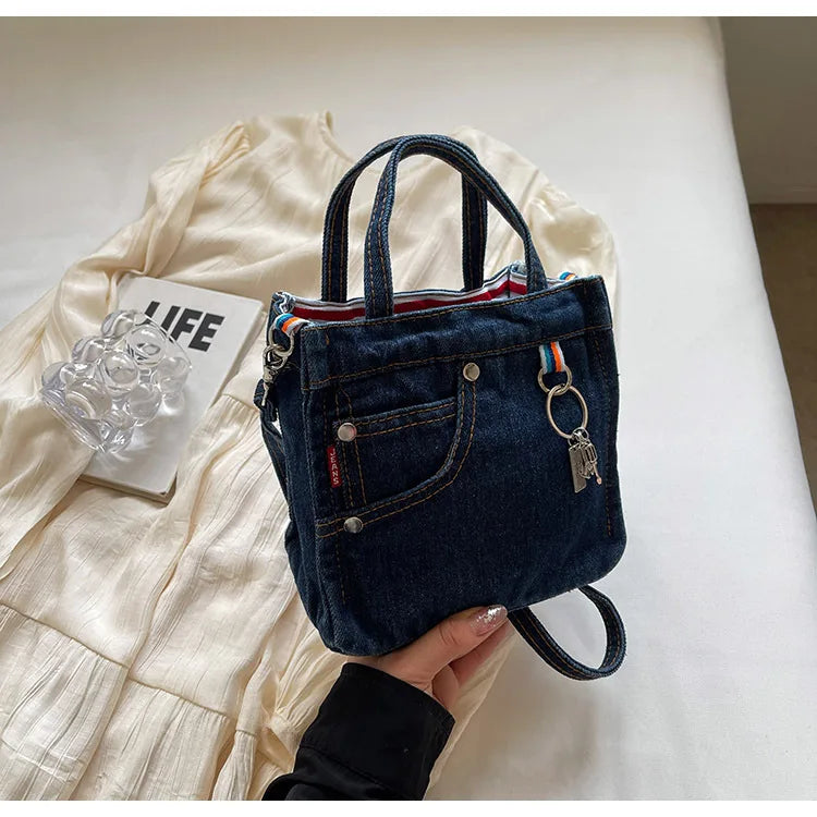 Sac bandoulière pour femmes – Denim rétro créatif, personnalisé, sac à main tendance polyvalent de haute qualité