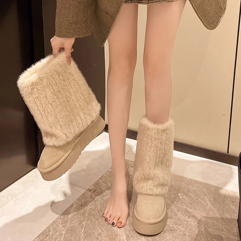 🖤 LS Shop : Bottes Hiver Fluffy – Confort Absolu & Style Tendance ❄️👢