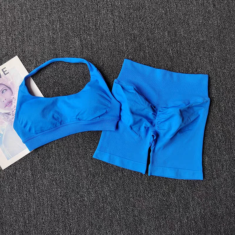 2 Pieces Yoga Suit – Ensemble Brassière & Short Seamless