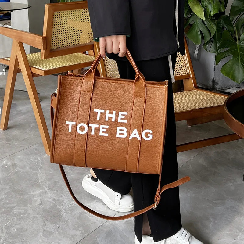 "Sac Fourre-tout Femme – Cuir PU, Grande Capacité, Décontracté et Quotidien"