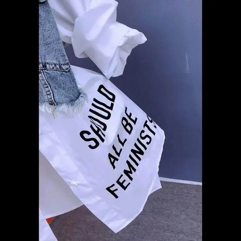 👖 Chemise Veste Femme en Denim – Style Coréen Décontracté 👖