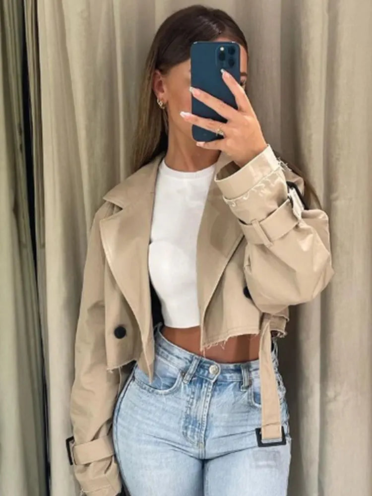 Veste Trench Ceinturée 2025 – LS SHOP