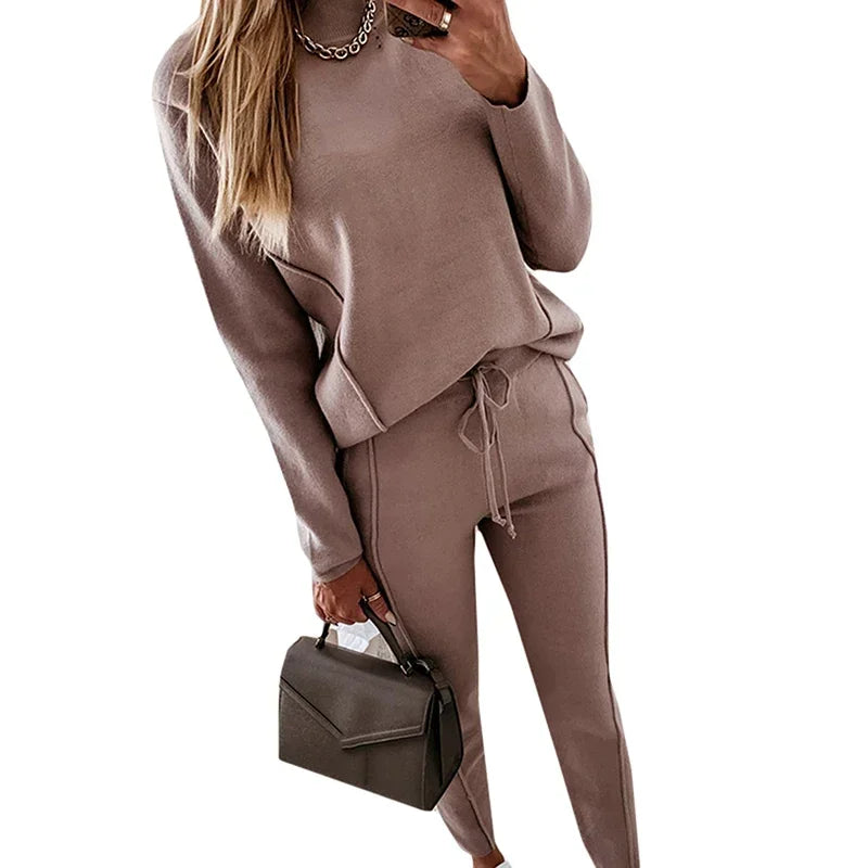 🍂 Ensemble Sport Femme Automne | Sweatshirt & Pantalon à Cordons Confortable et Tendance 🍂