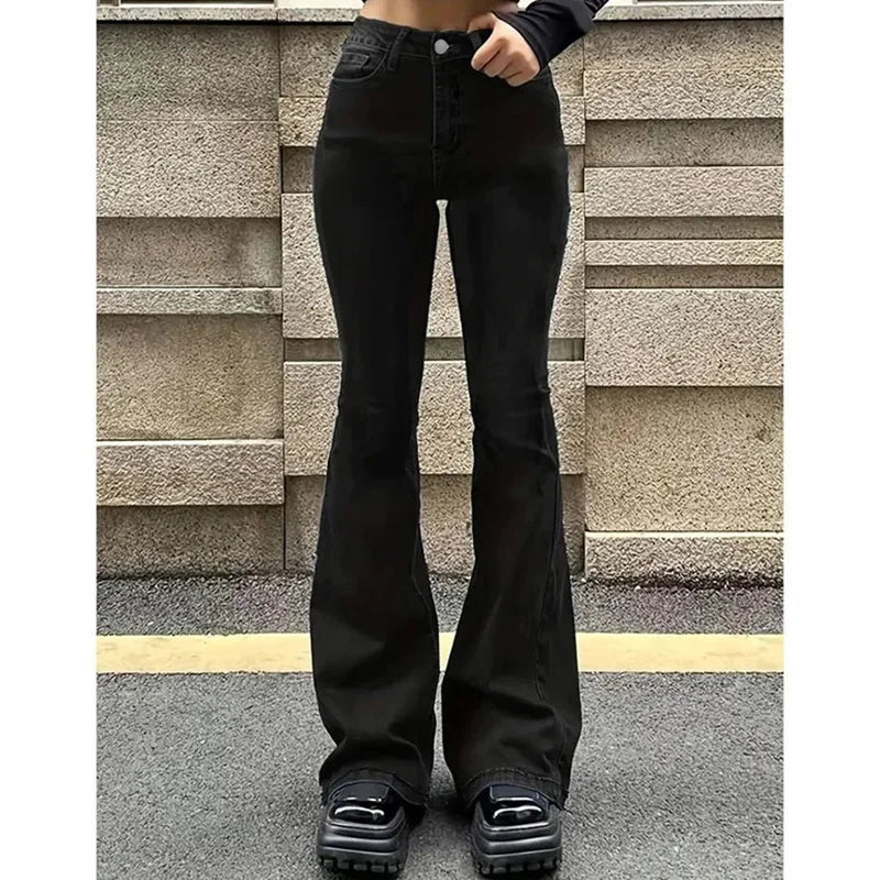 Jean Femme Taille Haute – Bootcut et Évasé