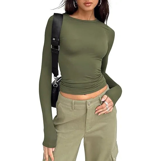 T-shirt Femme Toutes Saisons – Manches Longues, Coupe Slim