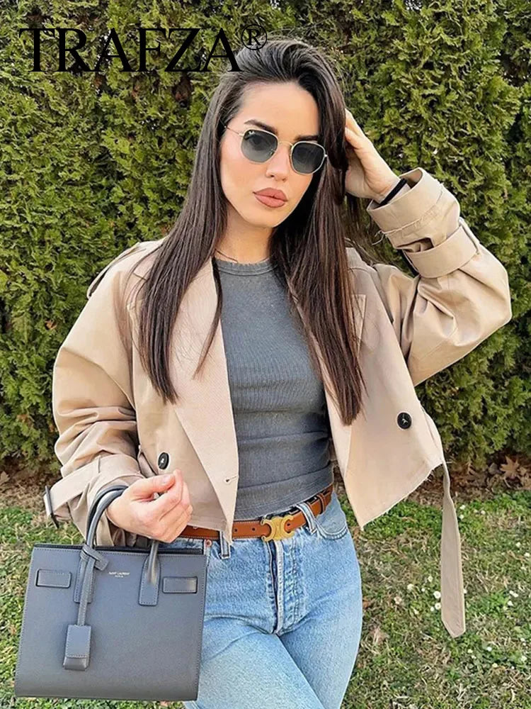 Manteau Casual Femme – TRAFZA 2025 Automne