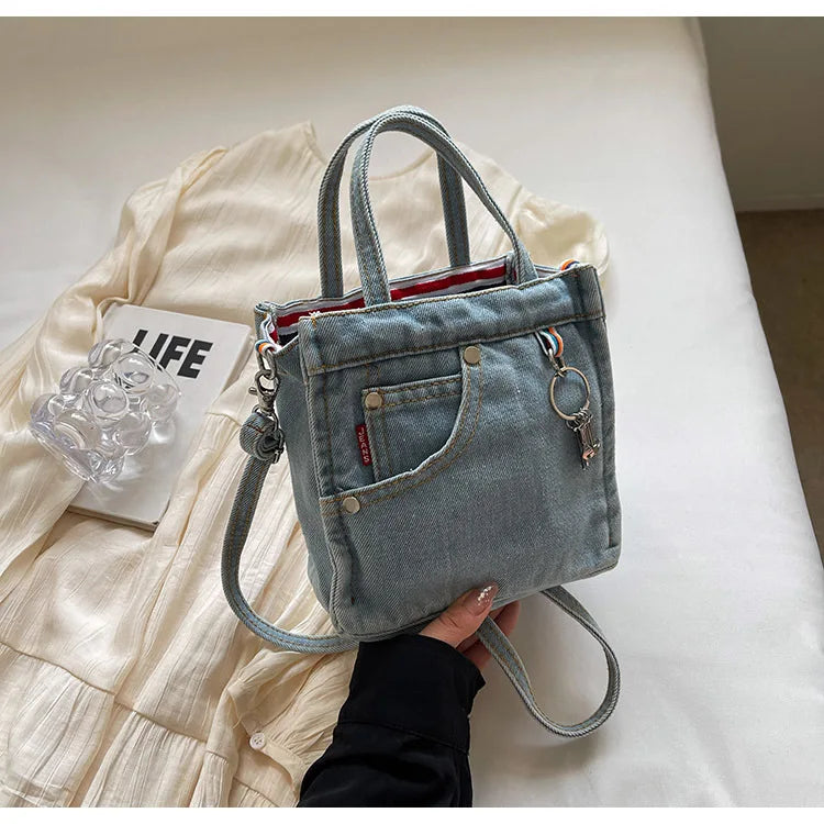 Sac bandoulière pour femmes – Denim rétro créatif, personnalisé, sac à main tendance polyvalent de haute qualité