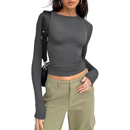 T-shirt Femme Toutes Saisons – Manches Longues, Coupe Slim