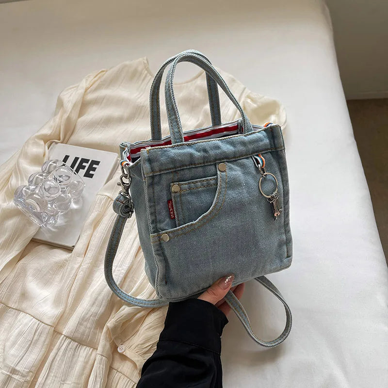 Sac bandoulière pour femmes – Denim rétro créatif, personnalisé, sac à main tendance polyvalent de haute qualité