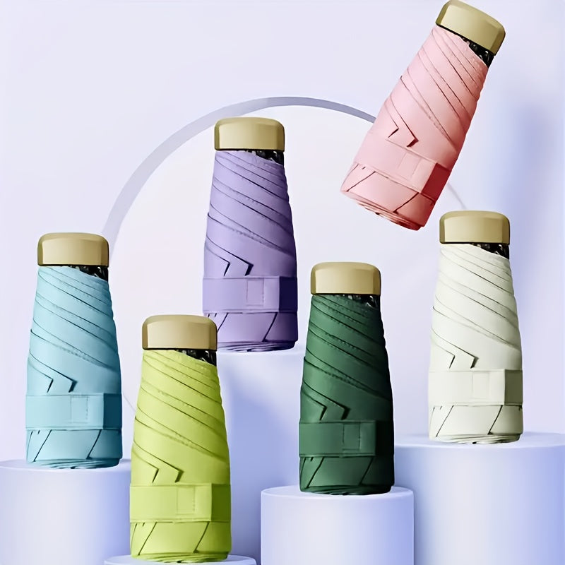 🌂 LS SHOP – Parapluie Ultra-Léger Mini Pliable – 6 Couleurs, Protection UV & Anti-Vent