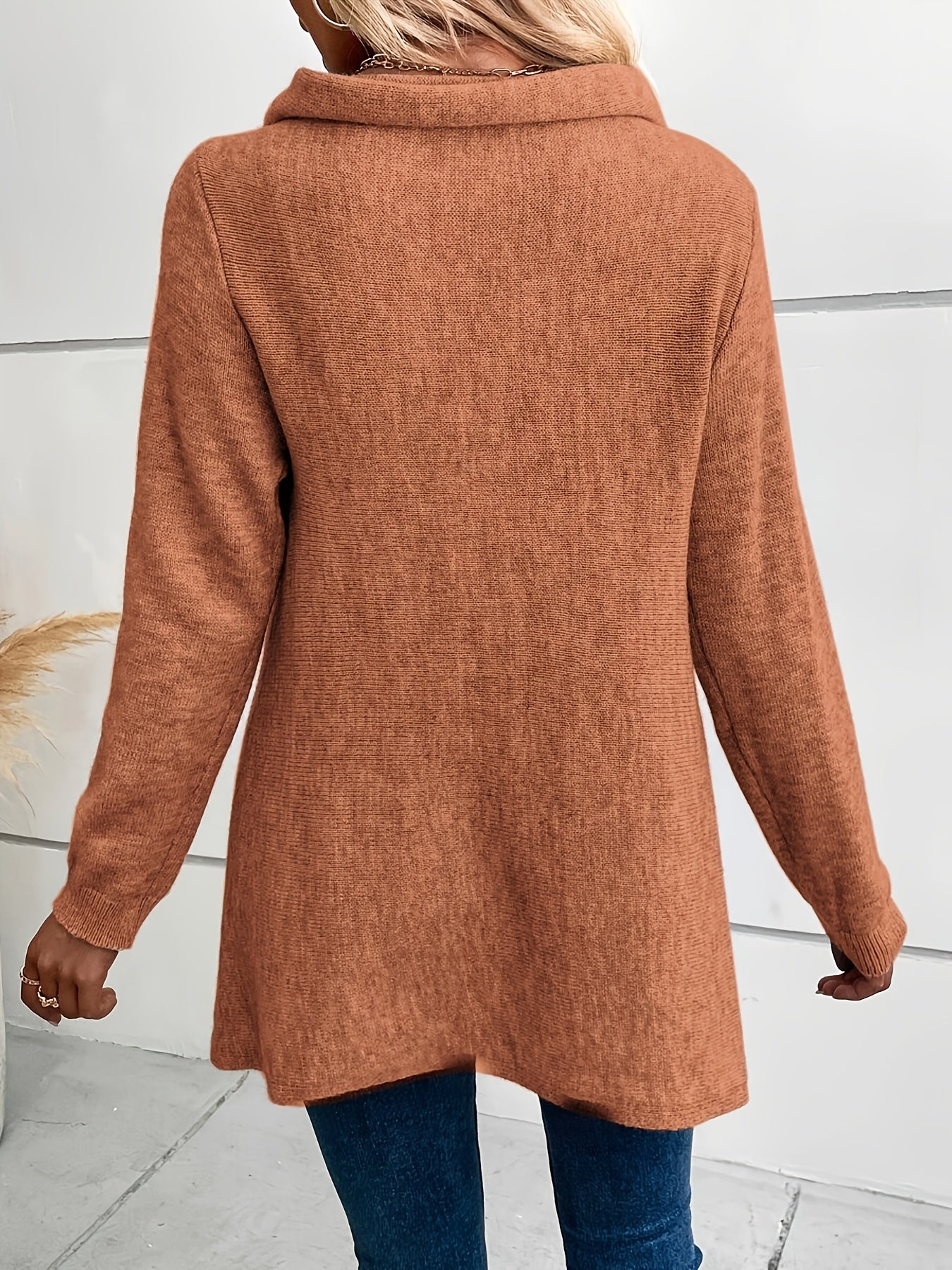 « LS-SHOP 🍂 Cardigan Femme Marron Élégant – Châle à Franges et Ourlet Volanté, Confortable Automne/Hiver | Style Casual & Cozy | ls-shop-cardigan-franges »