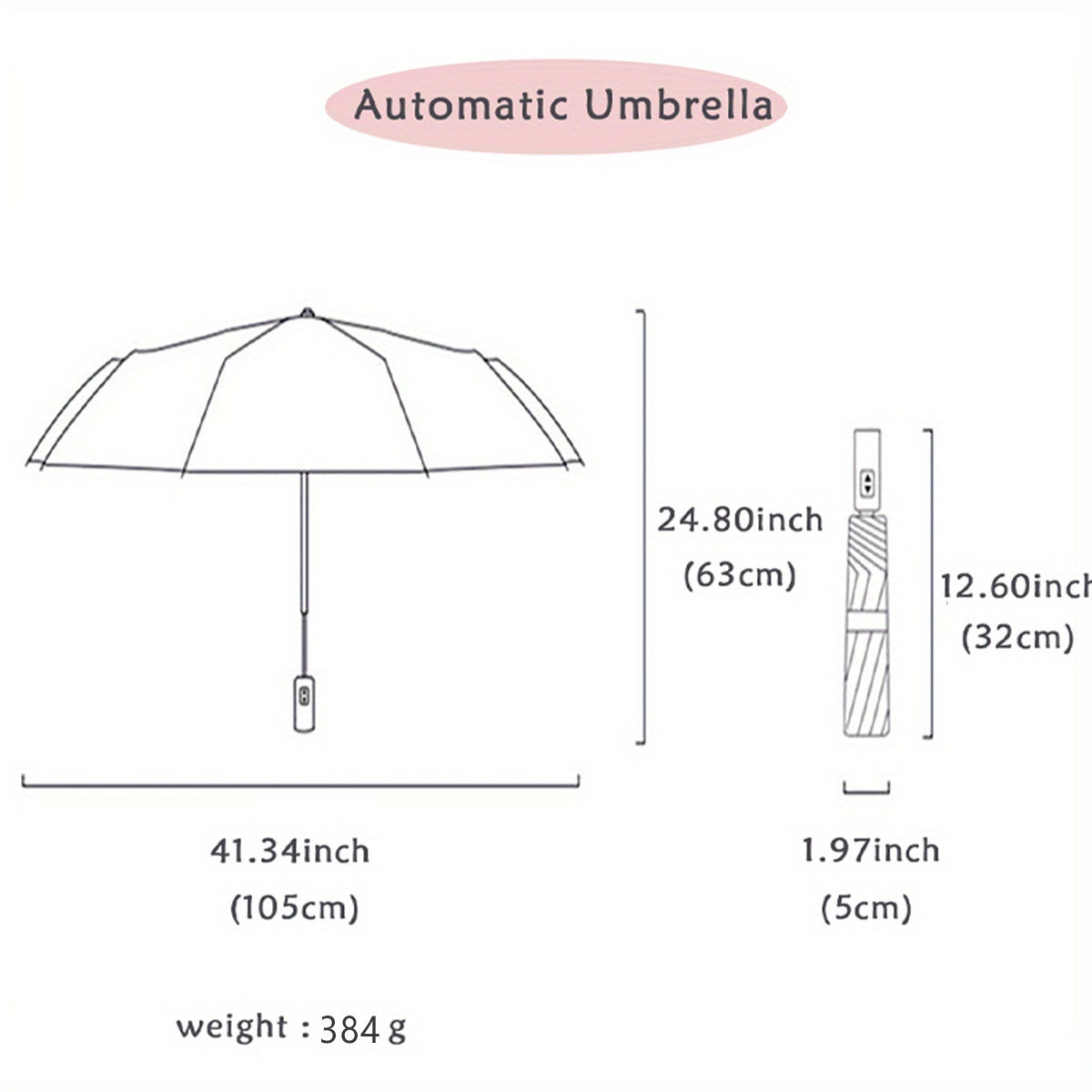 ☂️ Parapluie Premium Compact & Résistant au Vent – Ouverture Auto, Design Élégant 🌂✨ | LS SHOP