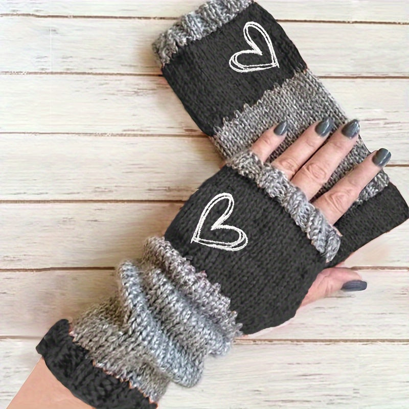 « LS-SHOP ❄️ Gants Femme Sans Doigts – Broderie Cœur, Couleurs Retro, Chauds & Fashion Automne/Hiver | ls-shop-gants-femme »