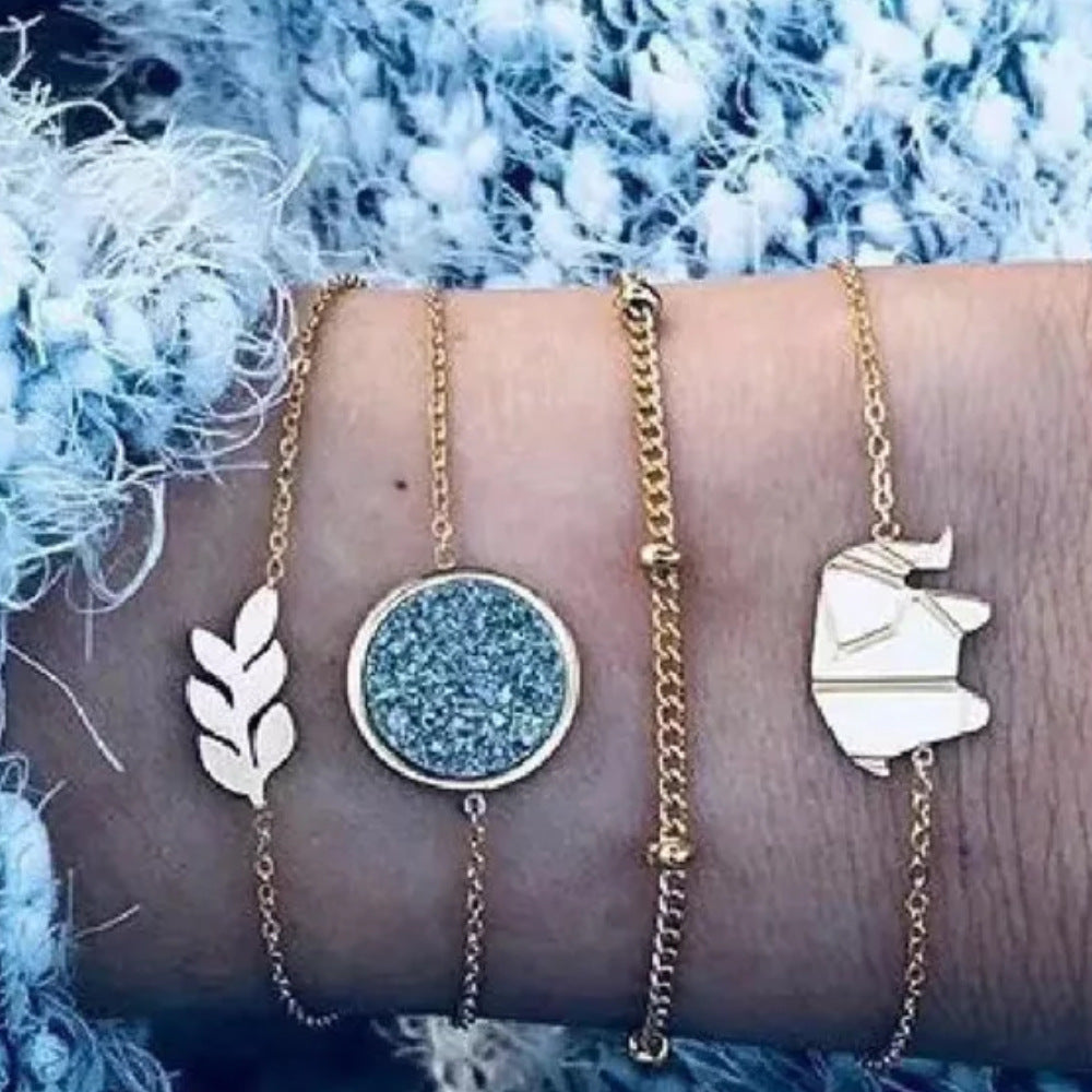 "Bracelets & Bangles Bohème Femme – Ensemble Vintage Perles & Charms Boho"
