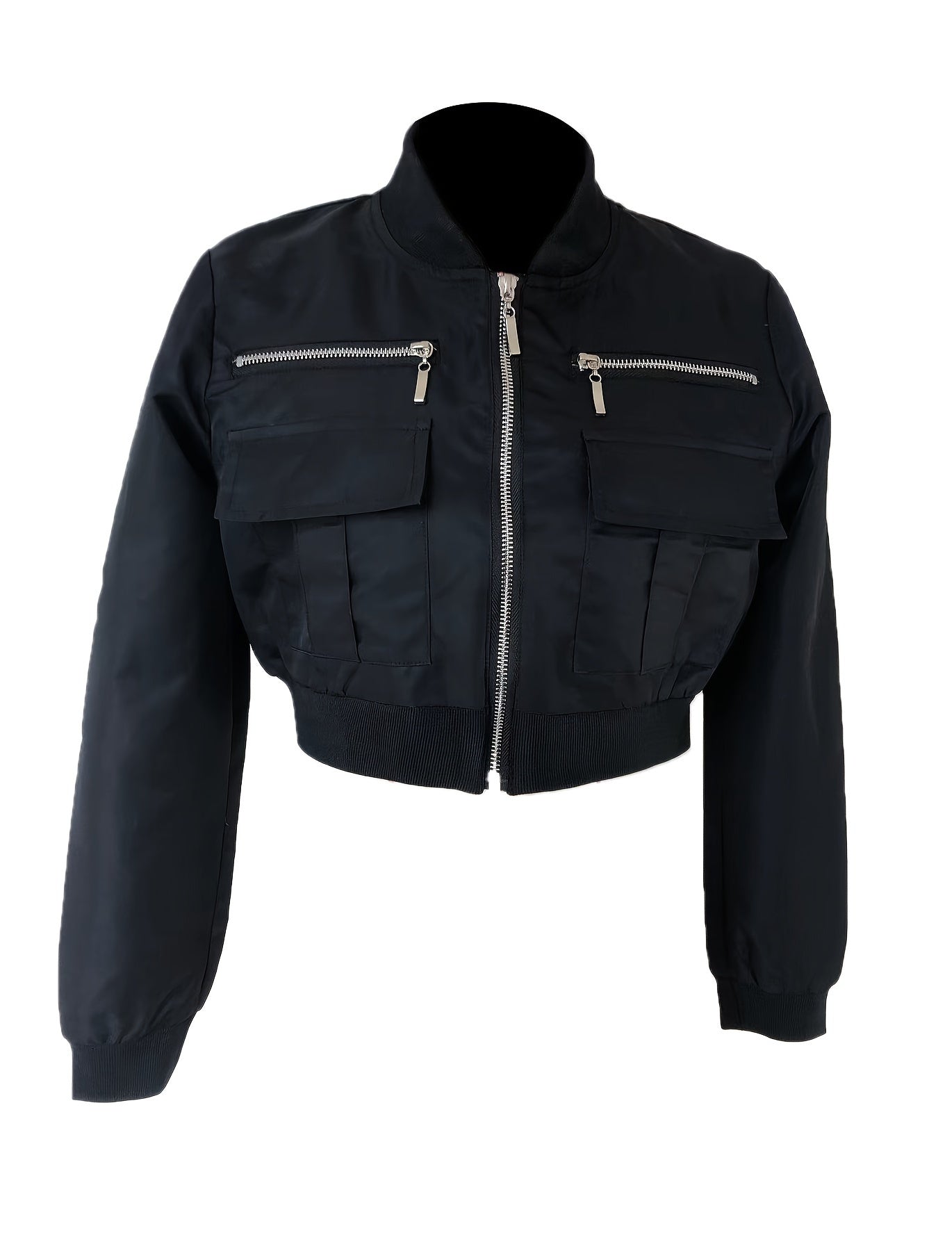 LS SHOP – Veste Courte Zippée Unie | Manches Longues Style Y2K Printemps/Automne