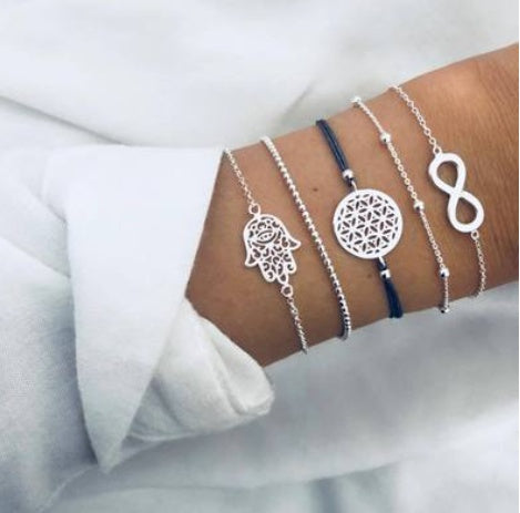 "Bracelets & Bangles Bohème Femme – Ensemble Vintage Perles & Charms Boho"