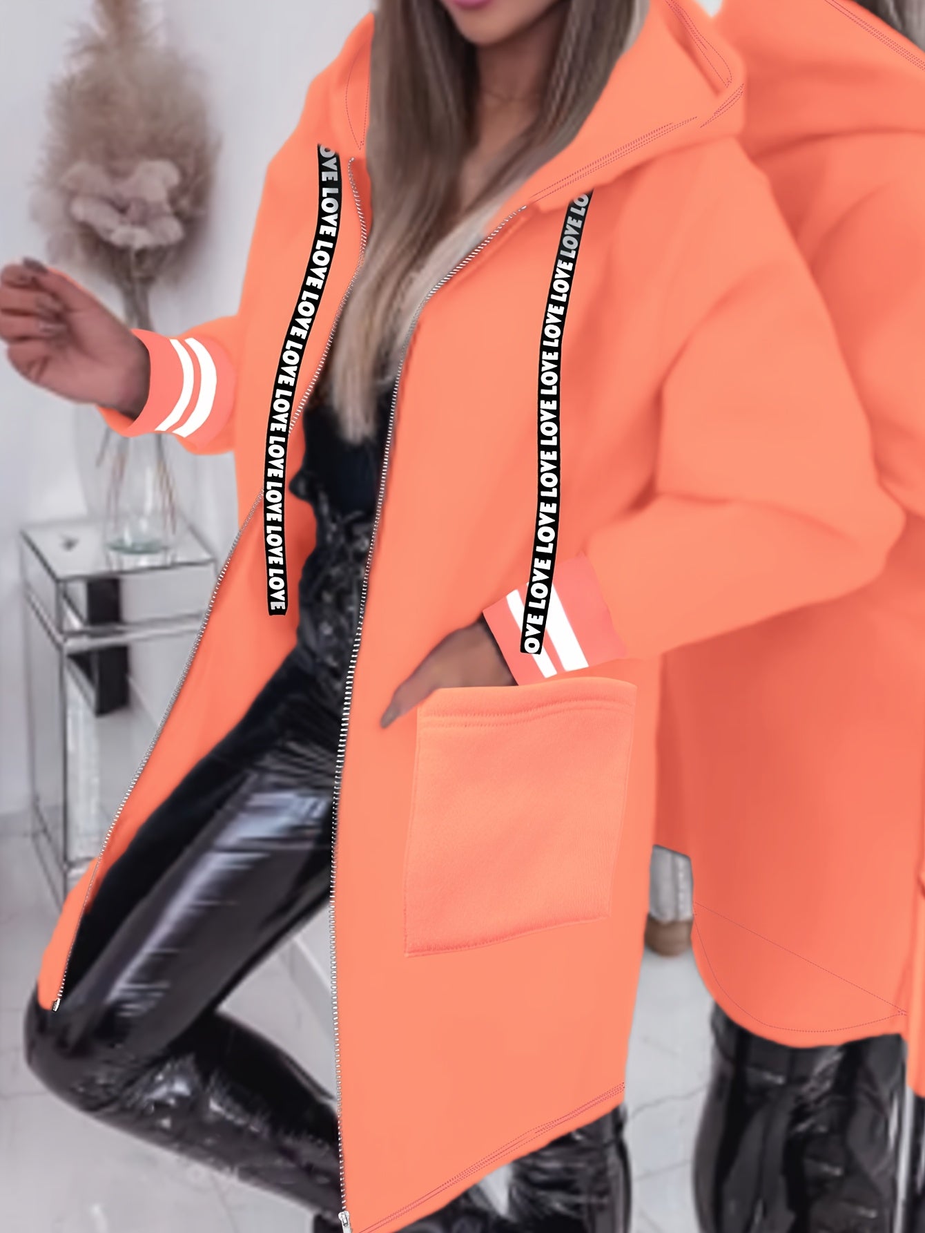 « LS-SHOP 🌿 Veste à Capuche Femme – Zip, Poches et Cordons | Casual Printemps/Automne | ls-shop-veste-capuche »