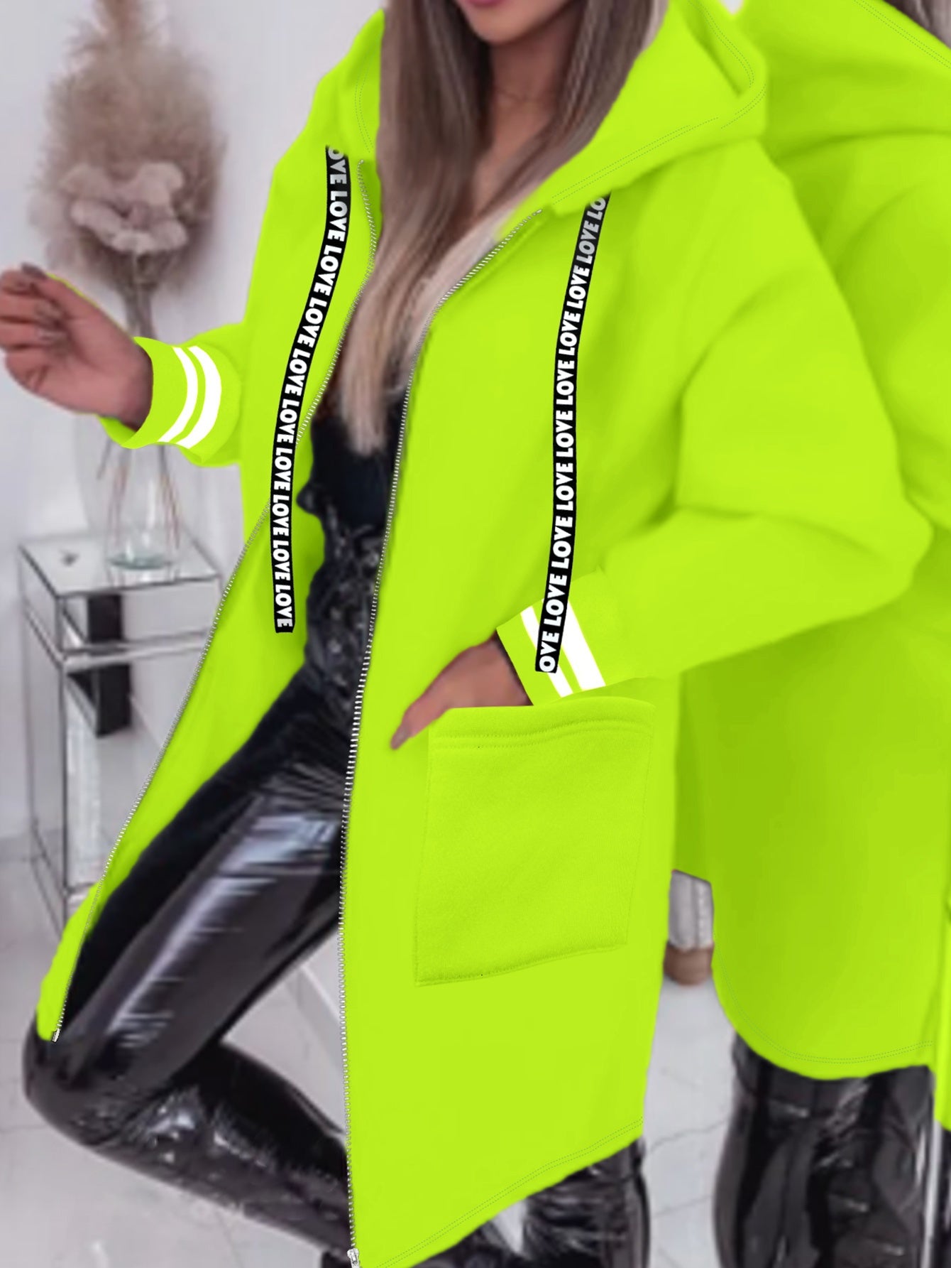 « LS-SHOP 🌿 Veste à Capuche Femme – Zip, Poches et Cordons | Casual Printemps/Automne | ls-shop-veste-capuche »