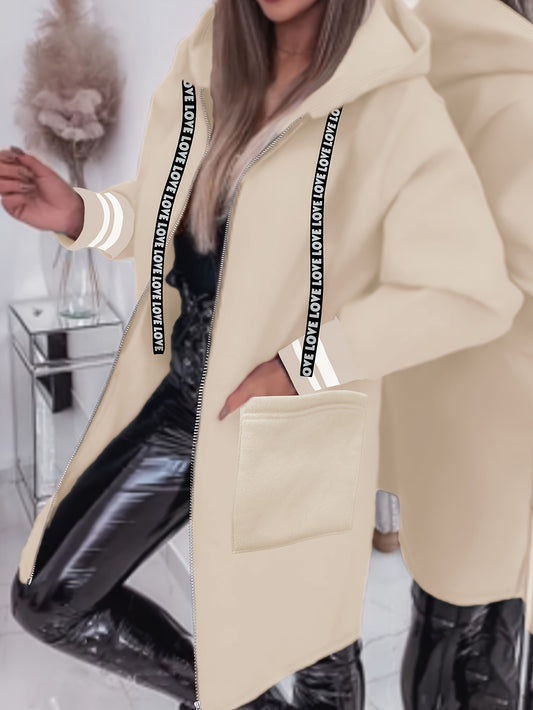 « LS-SHOP 🌿 Veste à Capuche Femme – Zip, Poches et Cordons | Casual Printemps/Automne | ls-shop-veste-capuche »