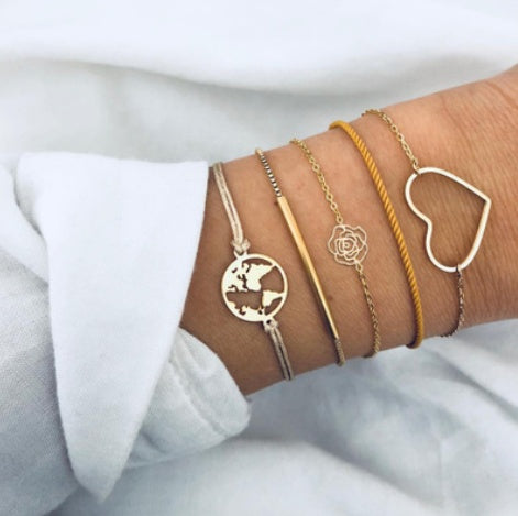 "Bracelets & Bangles Bohème Femme – Ensemble Vintage Perles & Charms Boho"