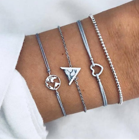 "Bracelets & Bangles Bohème Femme – Ensemble Vintage Perles & Charms Boho"