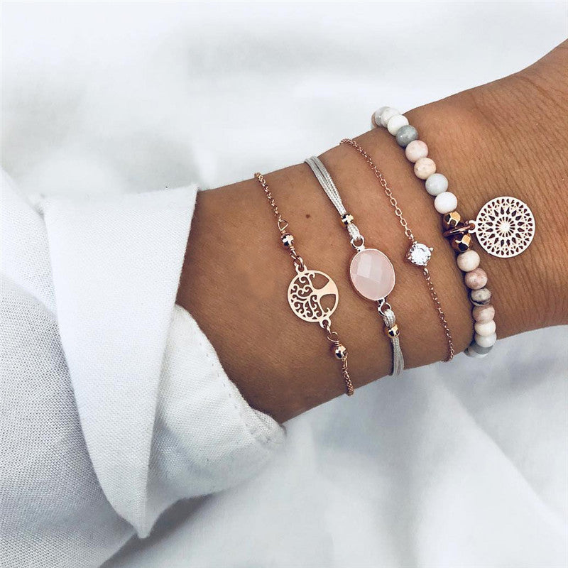 "Bracelets & Bangles Bohème Femme – Ensemble Vintage Perles & Charms Boho"