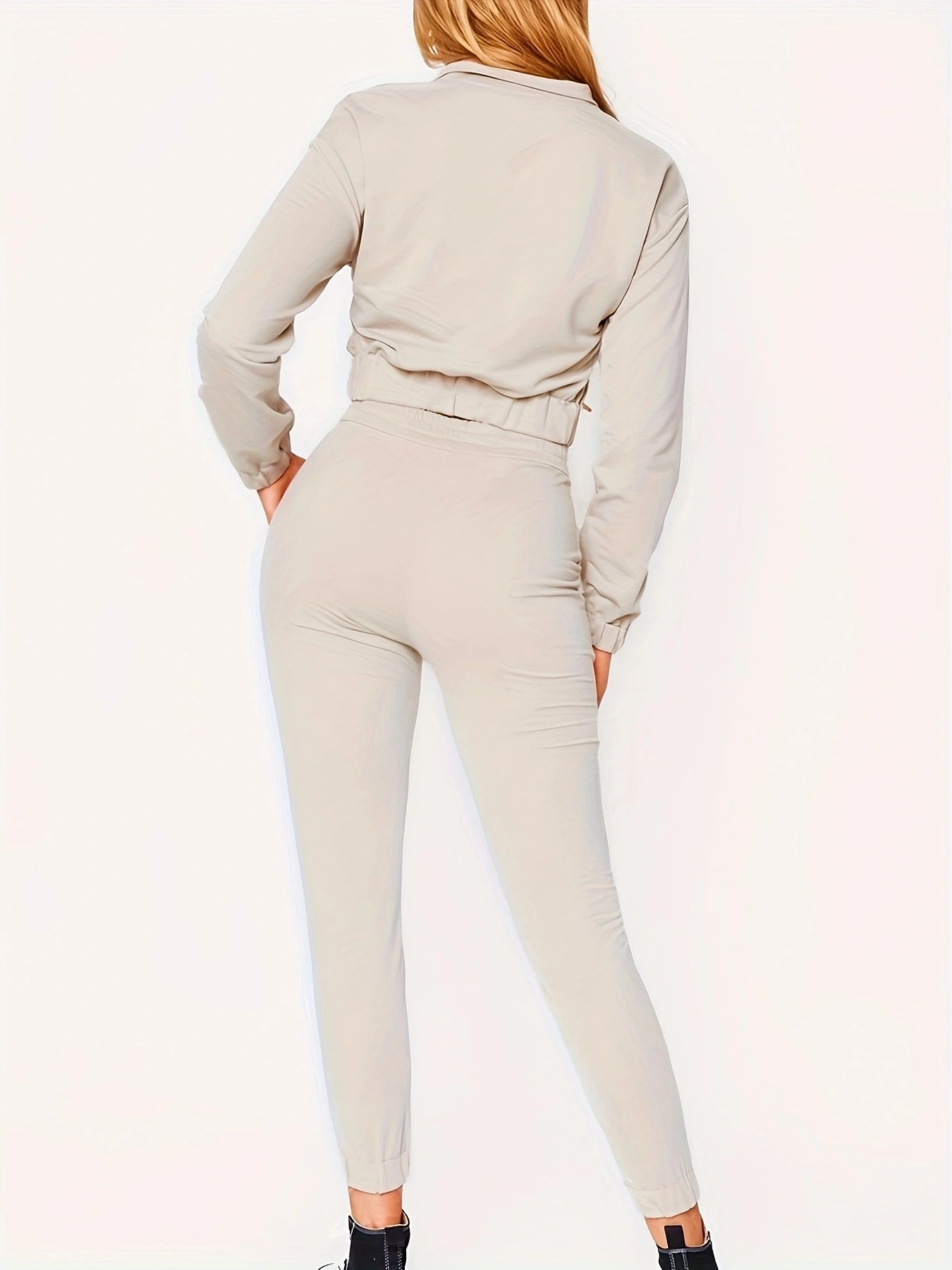 LS SHOP – Ensemble Décontracté Femme | Haut à Manches Longues et Pantalon en Polyester