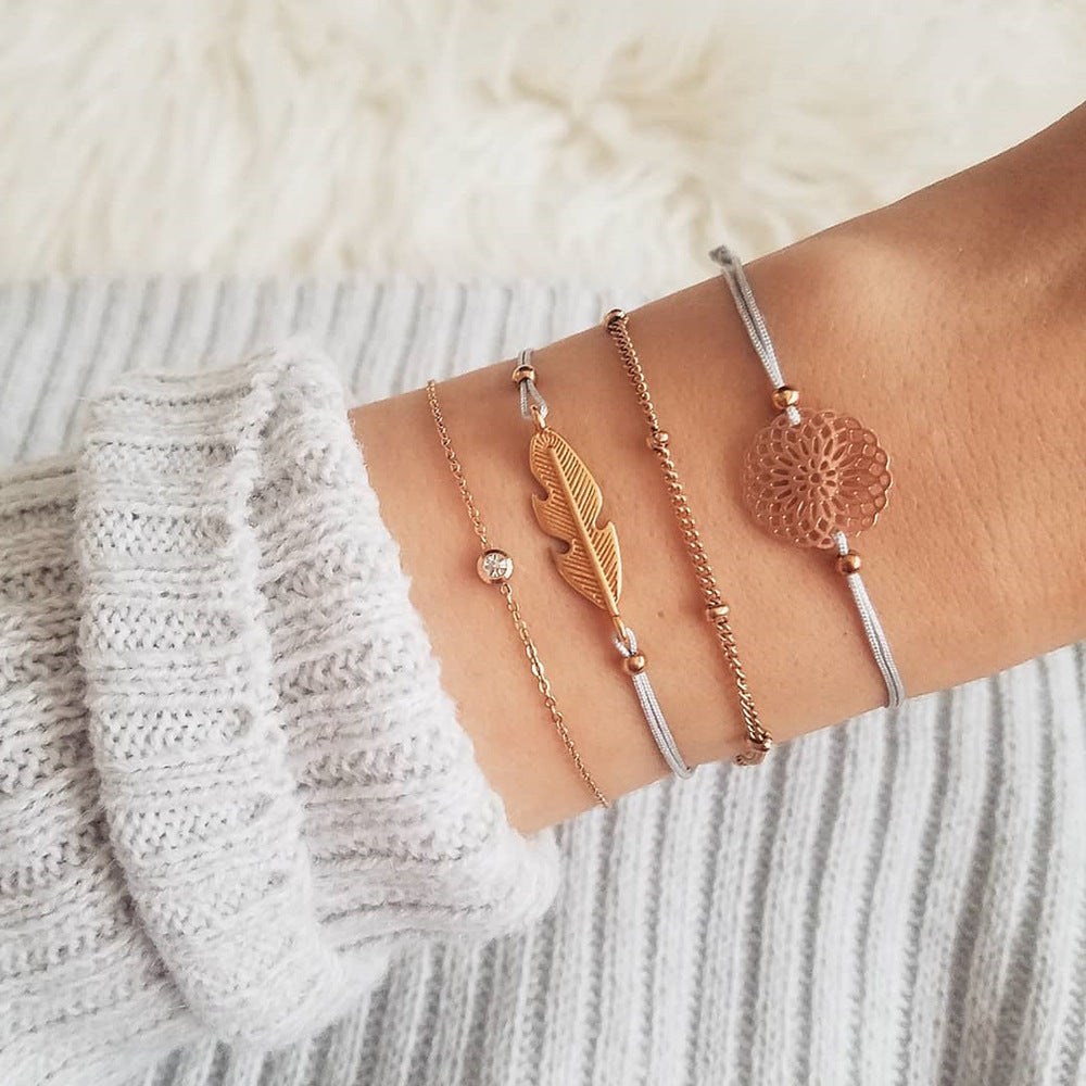 "Bracelets & Bangles Bohème Femme – Ensemble Vintage Perles & Charms Boho"