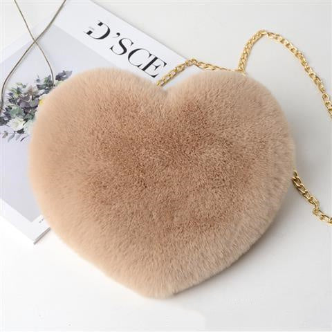 "Sac Femme en Peluche – Chaîne Épaule, Idéal en Soirée"
