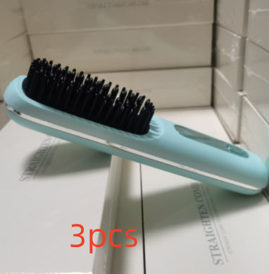 LS SHOP – Brosse Lissante et Boucleuse Sans Fil 2-en-1 | Chauffe Rapide, USB Portable