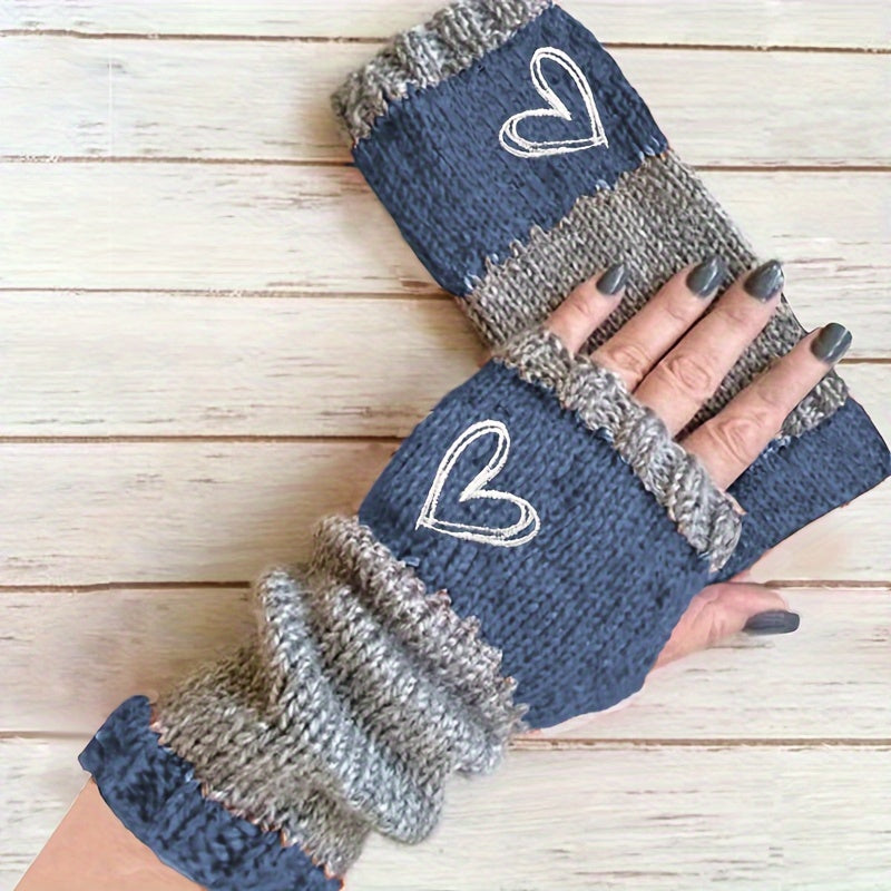 « LS-SHOP ❄️ Gants Femme Sans Doigts – Broderie Cœur, Couleurs Retro, Chauds & Fashion Automne/Hiver | ls-shop-gants-femme »