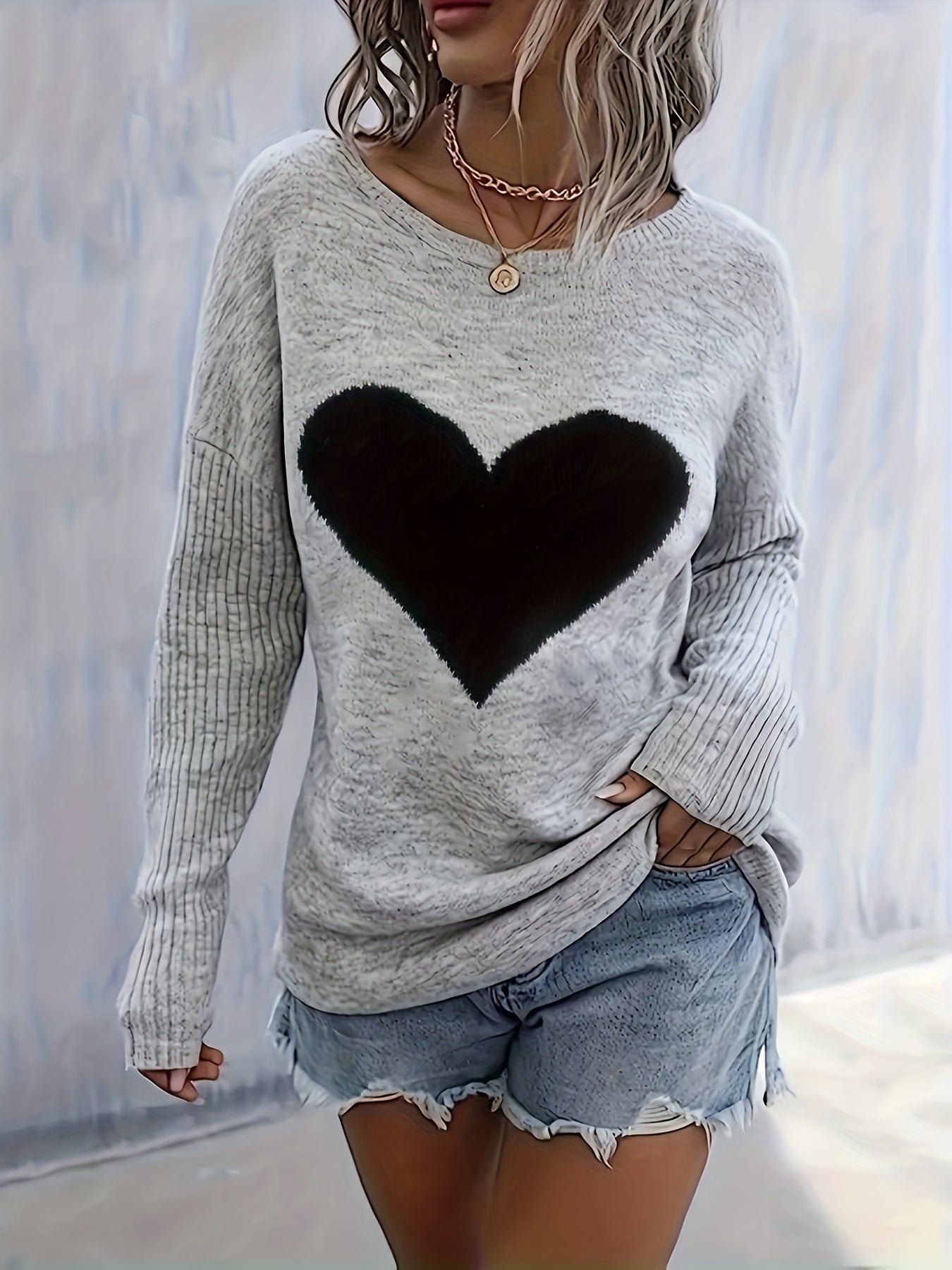 🖤 Top Femme Élégant – Cœur & Chic by LS-SHOP ✨