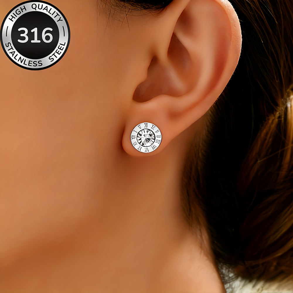 Boucles d’Oreilles Femme – Puces Dorées Acier Inoxydable Anti-Allergie ✨💛