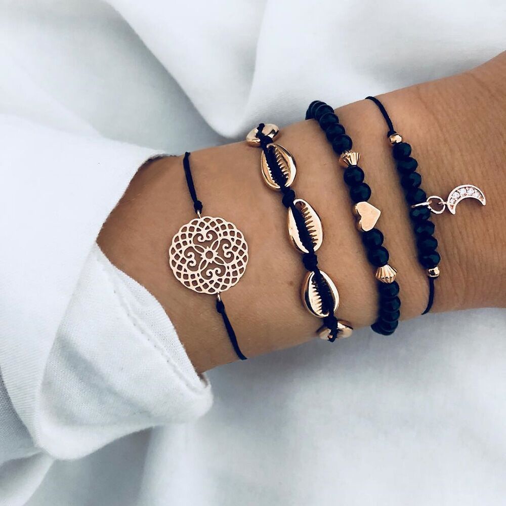 "Bracelets & Bangles Bohème Femme – Ensemble Vintage Perles & Charms Boho"