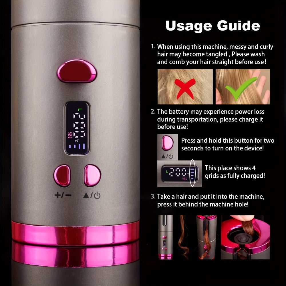💖 Boucleur Sans Fil Rechargeable LS SHOP – Des Boucles Parfaites en Toute Simplicité