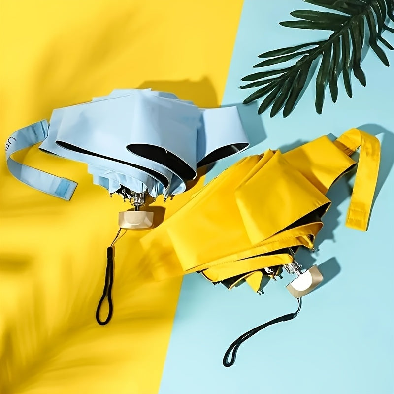 🌂 LS SHOP – Parapluie Ultra-Léger Mini Pliable – 6 Couleurs, Protection UV & Anti-Vent