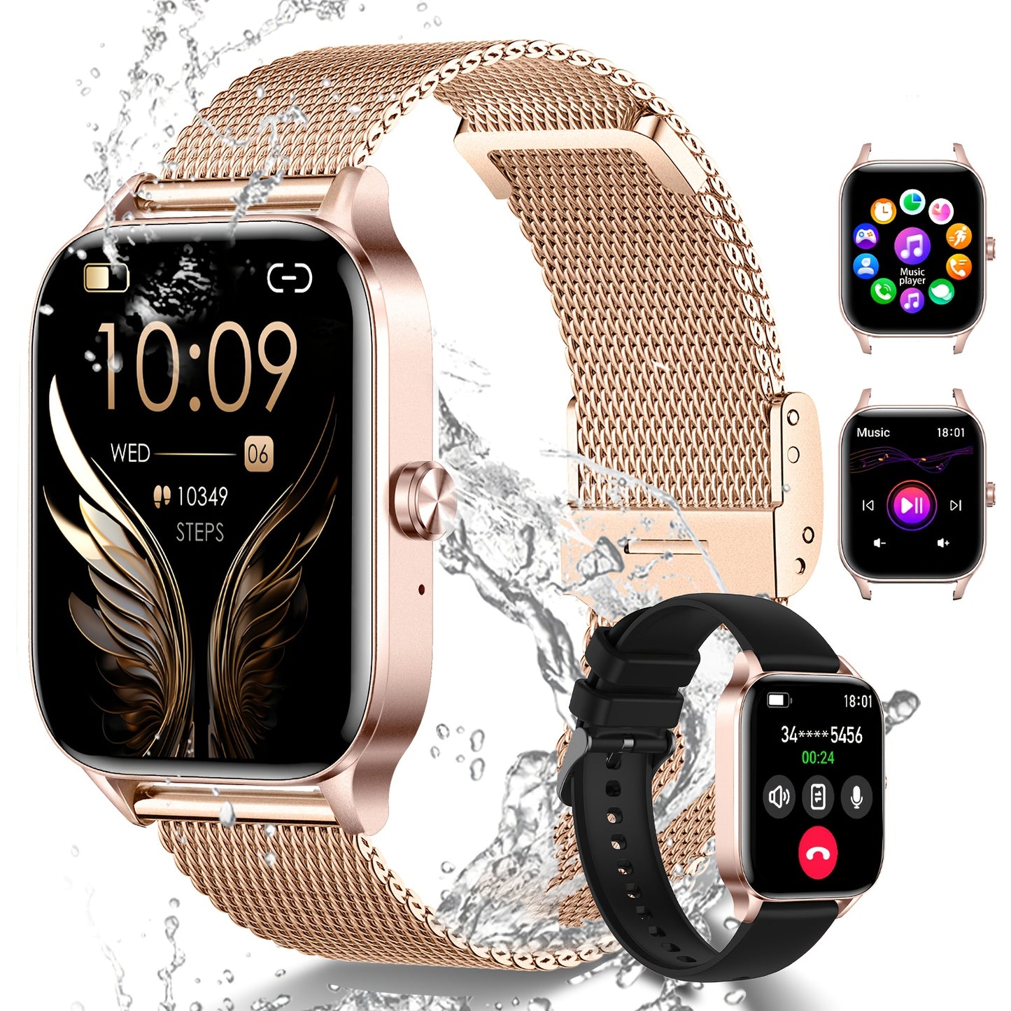 📱 LS Shop – Montre Connectée HD 1,85” 🕒 | Assistant Vocal IA 🎤, Appels & Messages 📩, Musique 🎵, Caméra à Distance 📸, Rappel Sédentarité ⏰ +100 Fonctions