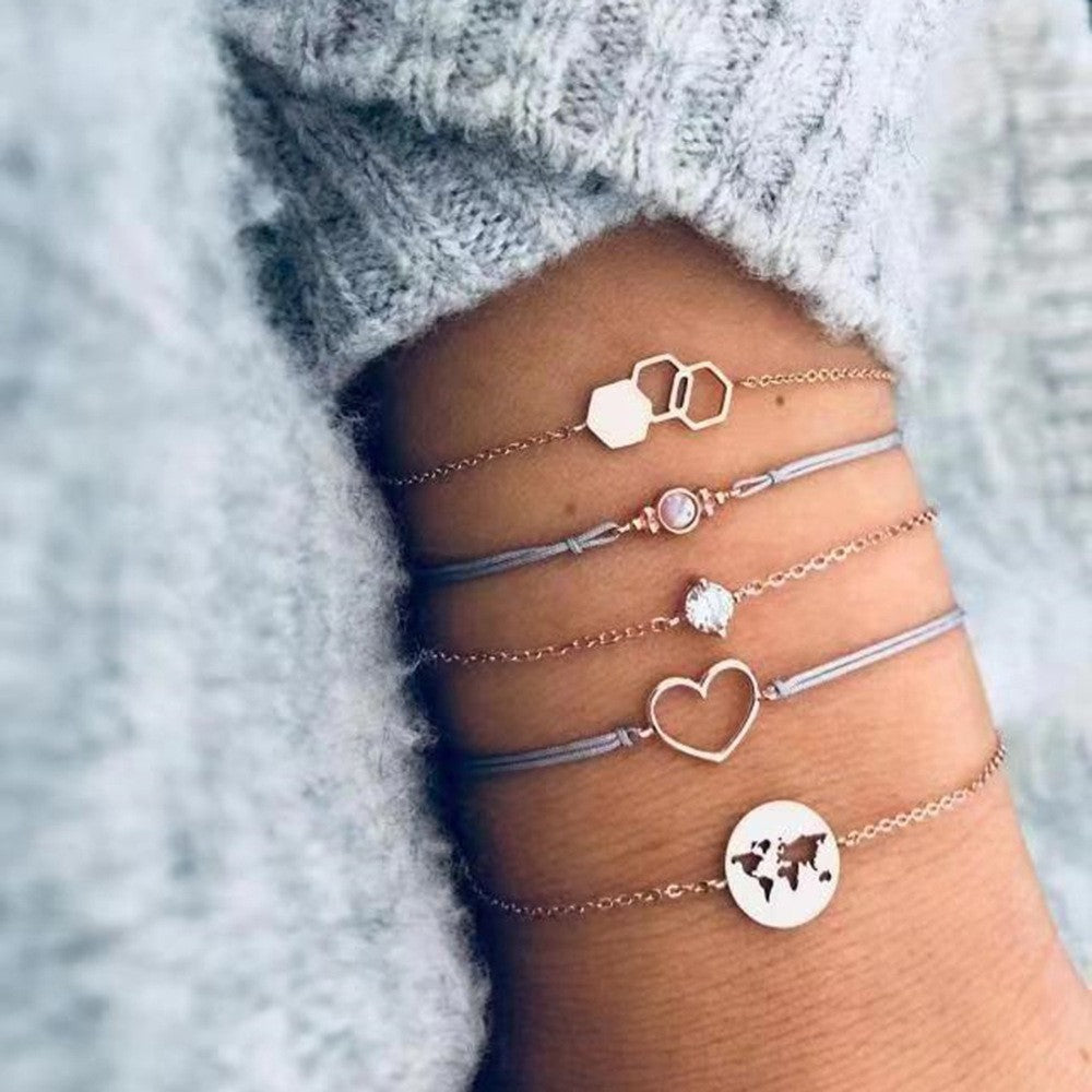 "Bracelets & Bangles Bohème Femme – Ensemble Vintage Perles & Charms Boho"