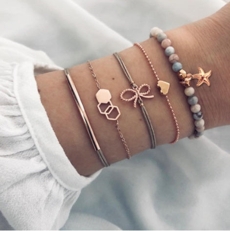 "Bracelets & Bangles Bohème Femme – Ensemble Vintage Perles & Charms Boho"