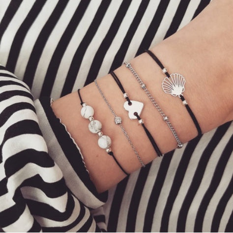 "Bracelets & Bangles Bohème Femme – Ensemble Vintage Perles & Charms Boho"