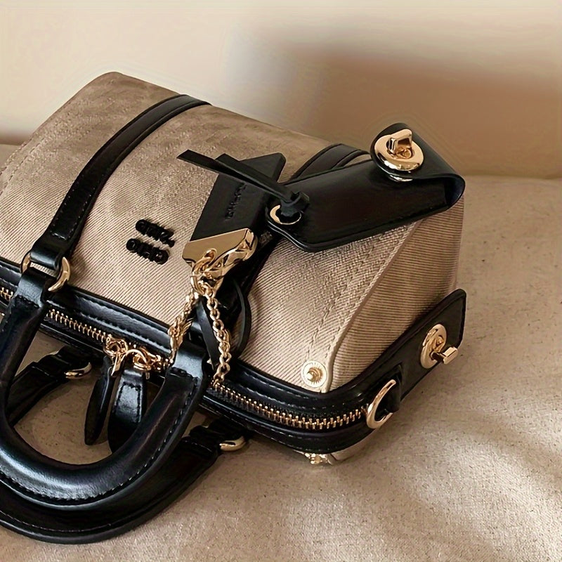 👜 LS SHOP – Sac à Main Beige Élégant pour Femme – Zippé, Bandoulière Amovible & Chic