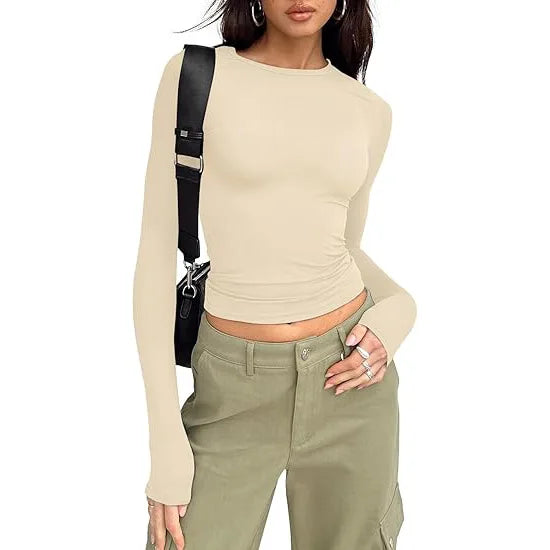 T-shirt Femme Toutes Saisons – Manches Longues, Coupe Slim