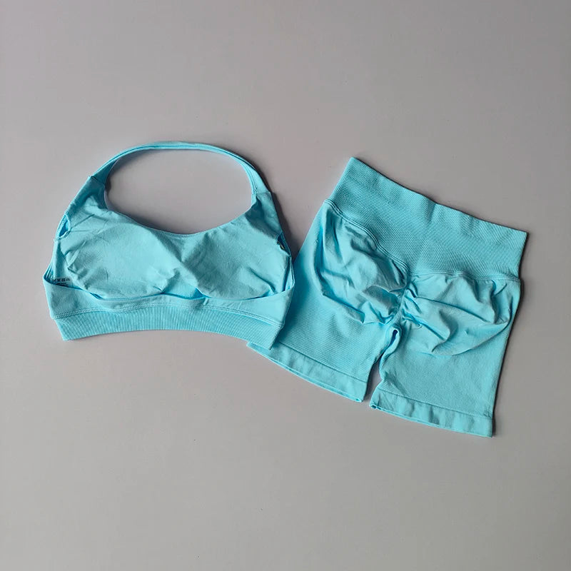 2 Pieces Yoga Suit – Ensemble Brassière & Short Seamless
