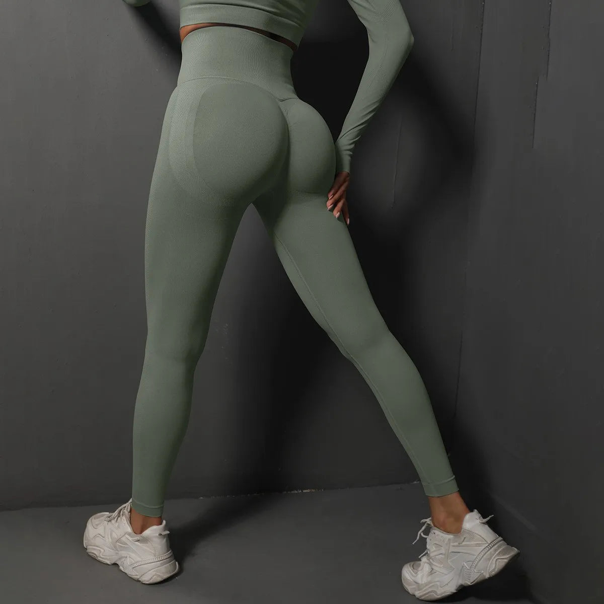 Leggings taille haute pour femmes, sans couture, push-up, sport, fitness, course, effet fessier galbant, pantalon de yoga hautement élastique, leggings de sport. ✅