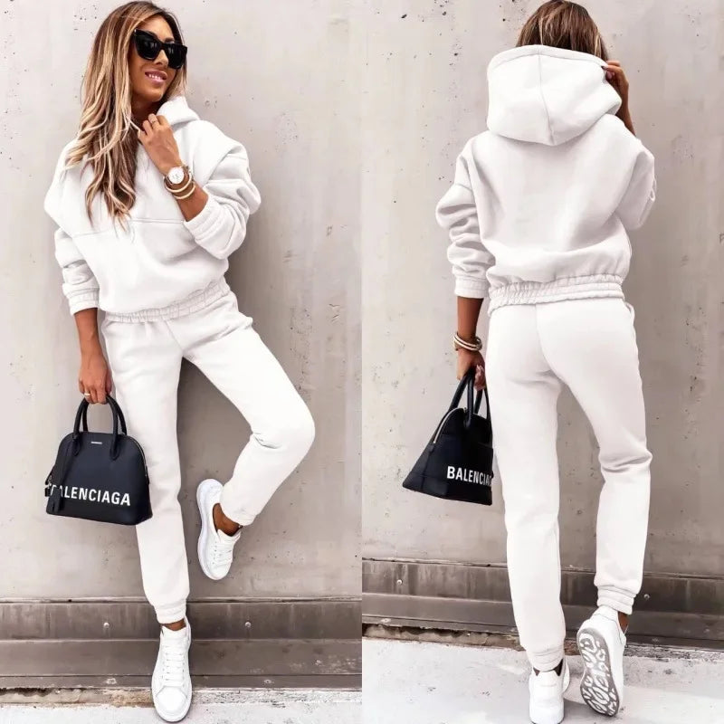 ✨ Ensemble Sweatshirt et Pantalon Femme | Streetwear Confortable Automne/Hiver ✨