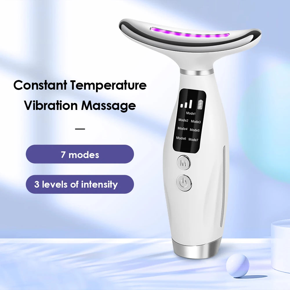 Appareil de Beauté Visage & Cou – Massage Vibrant, Lifting & Soin à Domicile